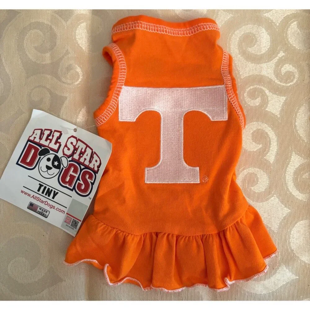All Star Dogs Tennessee Volunteers Tiny Fleece Dog Dress - Picture 1 of 7